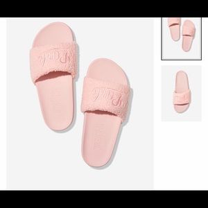 Vs pink sherpa slides chalk pink Sz m